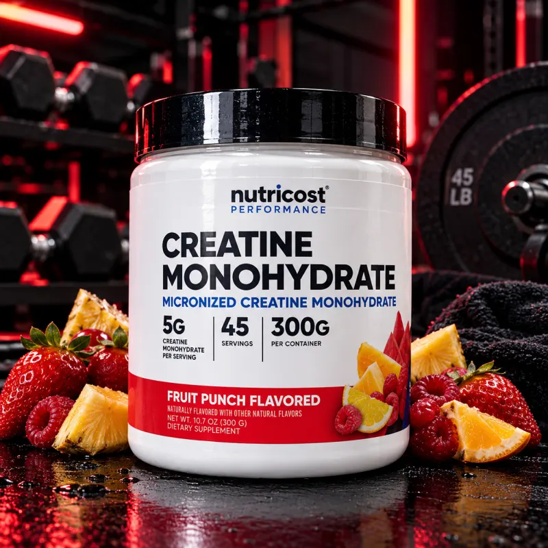 NUTRICOST CREATINA MONOHIDRATADA FRUIT PUNCH 300G/45 SERVIDAS