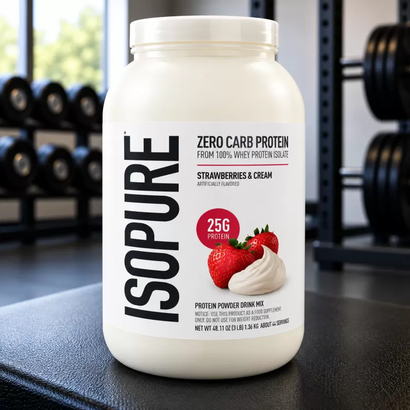 ISOPURE ZERO CARB PROTEIN STRAWBERRIES & CREAM 3LB / 44 SERVIDAS